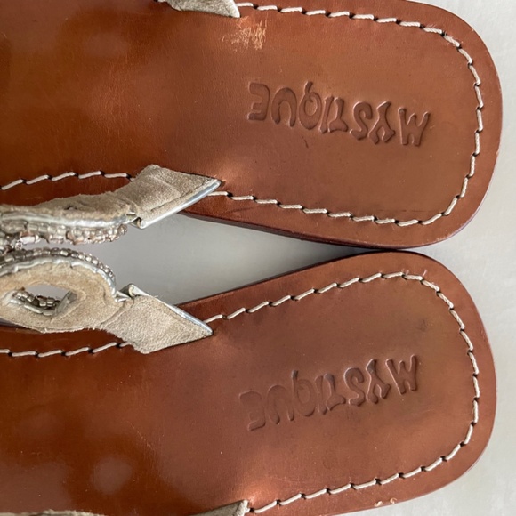 Mystique Vernona leather Crystal Embellishments Slides - Picture 4 of 6